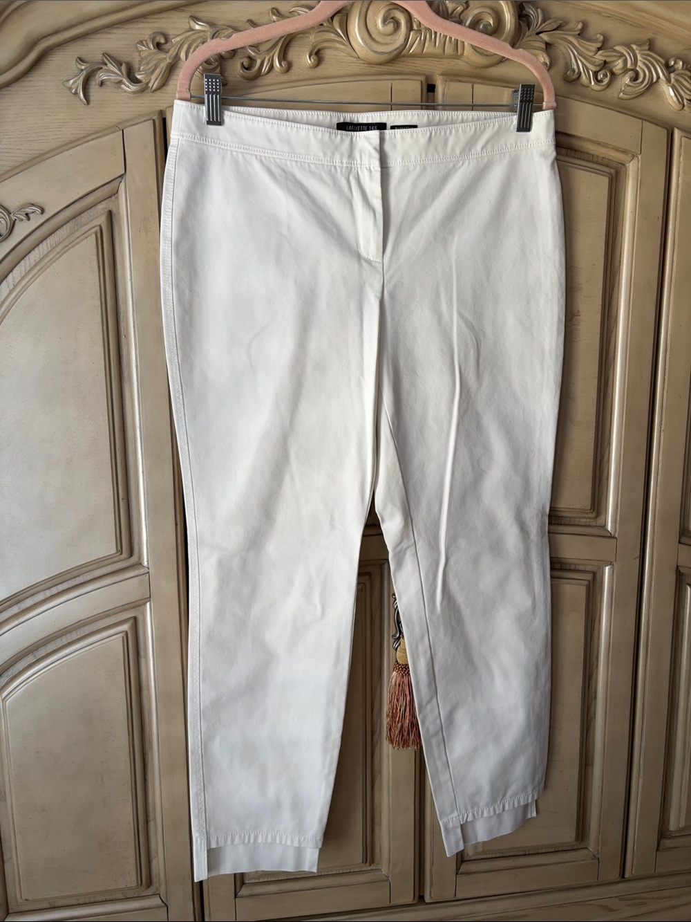 Lafayette 148 New York White Straight Leg Pants